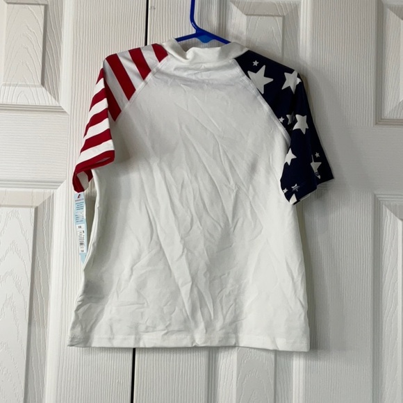 Cat & Jack - Girl’s American Flag Print Rash Guard Swim Size M (8) - Picture 6 of 7